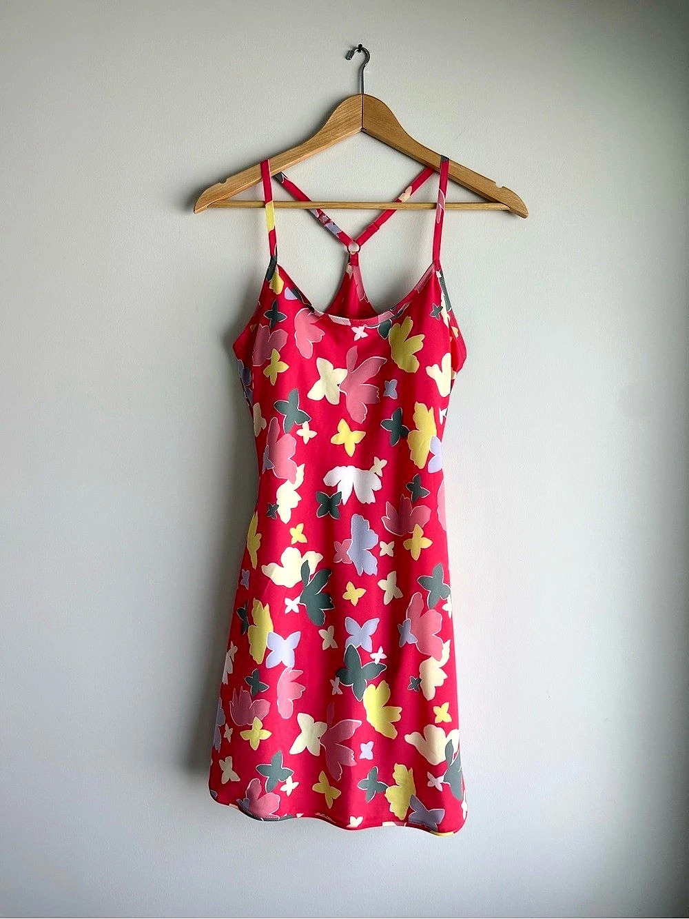 Outdoor Voices Exercise Dress S Slice of Life Pink Butterfly Floral